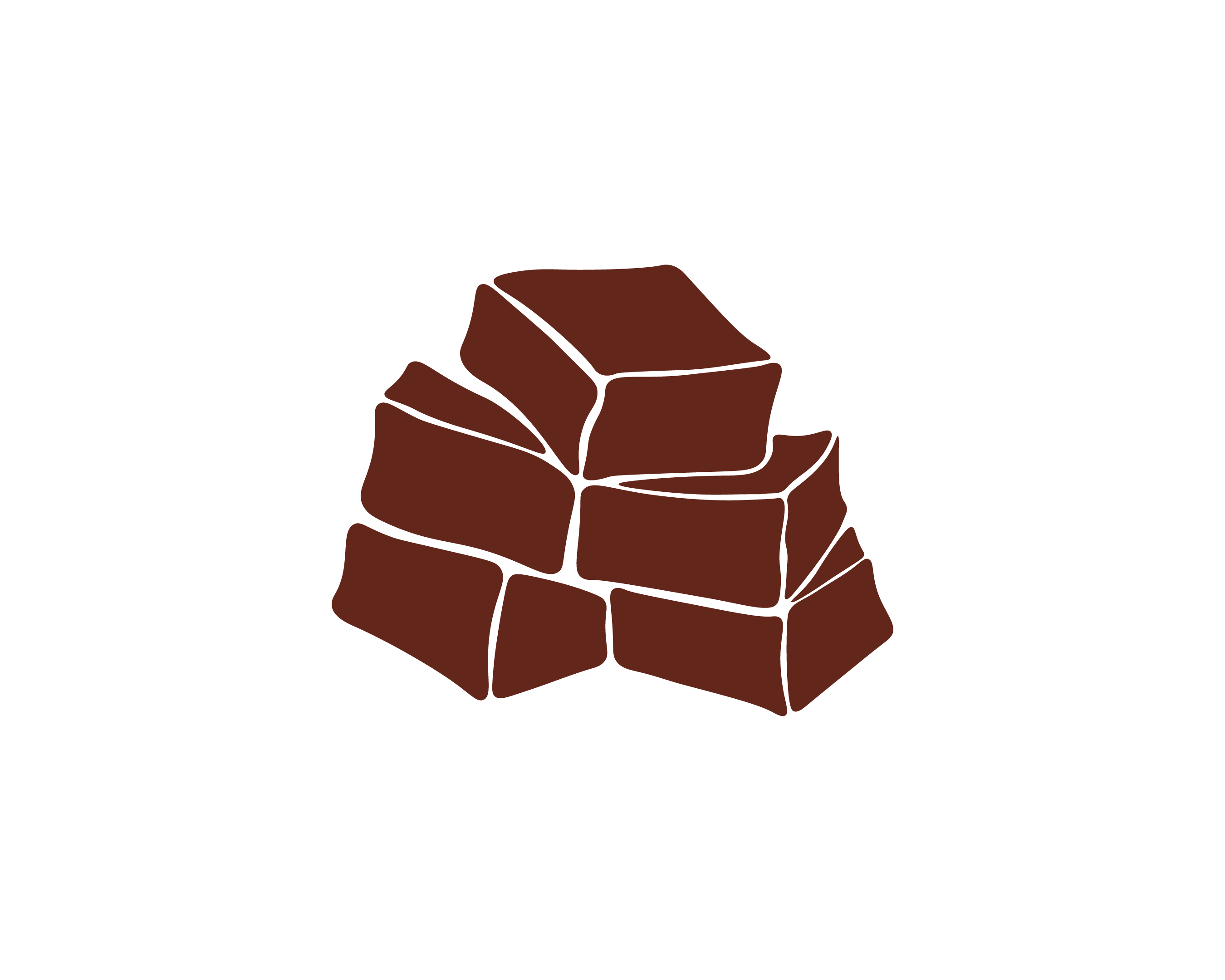 A flat-style illustration of stacked cuts of raw suet, beef tallow, rendered in deep burgundy-red with dark outline detailing, on a transparent background.
